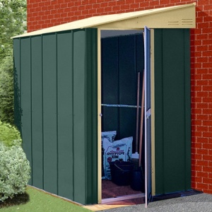 Canberra 6x4 Lean-To Pent Metal Shed - AndoverGardenBuildings.co.uk