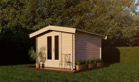 Log Cabin with Apex Roof 3 x 3 m