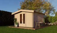 Log Cabin with Apex Roof 3 x 3.5 m