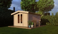 Log Cabin with Apex Roof 4 x 3 m